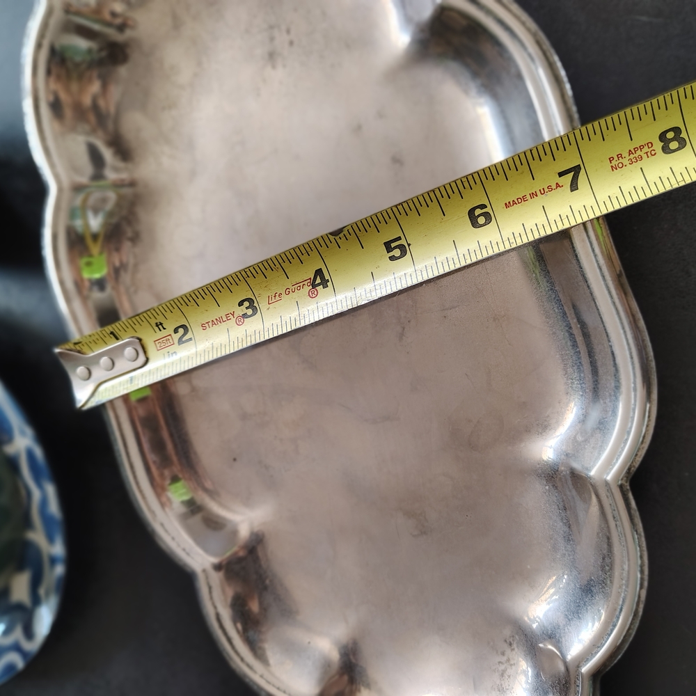Scalloped Silver Serving Tray - Picture 4 of 6